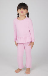 Toddler 2 PC Melange Pullover Top and Flare Leg Pant - 90 Degree by Reflex