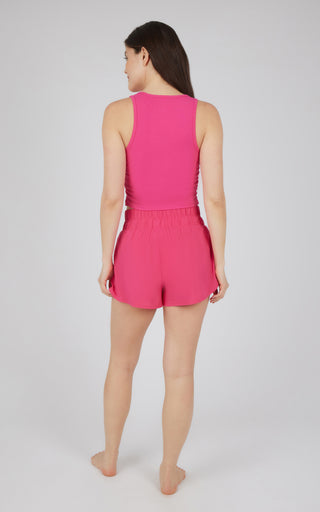 2 PC Heavenly Ribbed Tank and Lightstreme Smocked Short Set