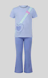 Toddler Girls 2 PC Short Sleeve Tee and Flare Legging - 90 Degree by Reflex