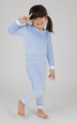 Toddler 2 PC Velour Ruffle Sweatshirt and Jogger - 90 Degree by Reflex