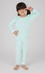 Toddler 2 PC Velour Ruffle Sweatshirt and Jogger - 90 Degree by Reflex