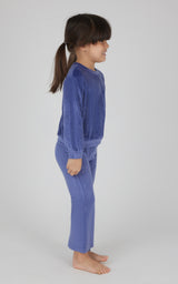 Toddler 2 PC Speckled Velour Crew Neck Top and Flared Leg Pant - 90 Degree by Reflex