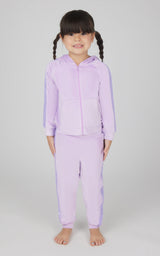 Toddler Girls 2 PC Velour Hoodie Jacket and Jogger - 90 Degree by Reflex