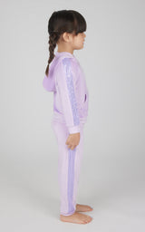Toddler Girls 2 PC Velour Hoodie Jacket and Jogger - 90 Degree by Reflex