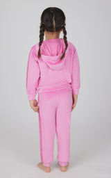 Toddler Girls 2 PC Velour Hoodie Jacket and Jogger - 90 Degree by Reflex