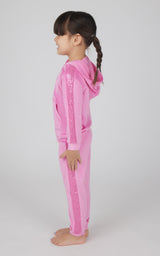 Toddler Girls 2 PC Velour Hoodie Jacket and Jogger - 90 Degree by Reflex