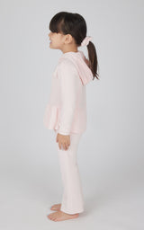 Toddler Girls Velour Hoodie Jacket & Flare Pant & Scrunchie Set - 90 Degree by Reflex