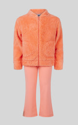 Toddler Girls 2 PC Jacquard Bomber Jacket and Flare Leg Pant