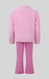 Toddler Girls 2 PC Jacquard Bomber Jacket and Flare Leg Pant