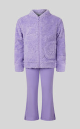 Toddler Girls 2 PC Jacquard Bomber Jacket and Flare Leg Pant - 90 Degree by Reflex