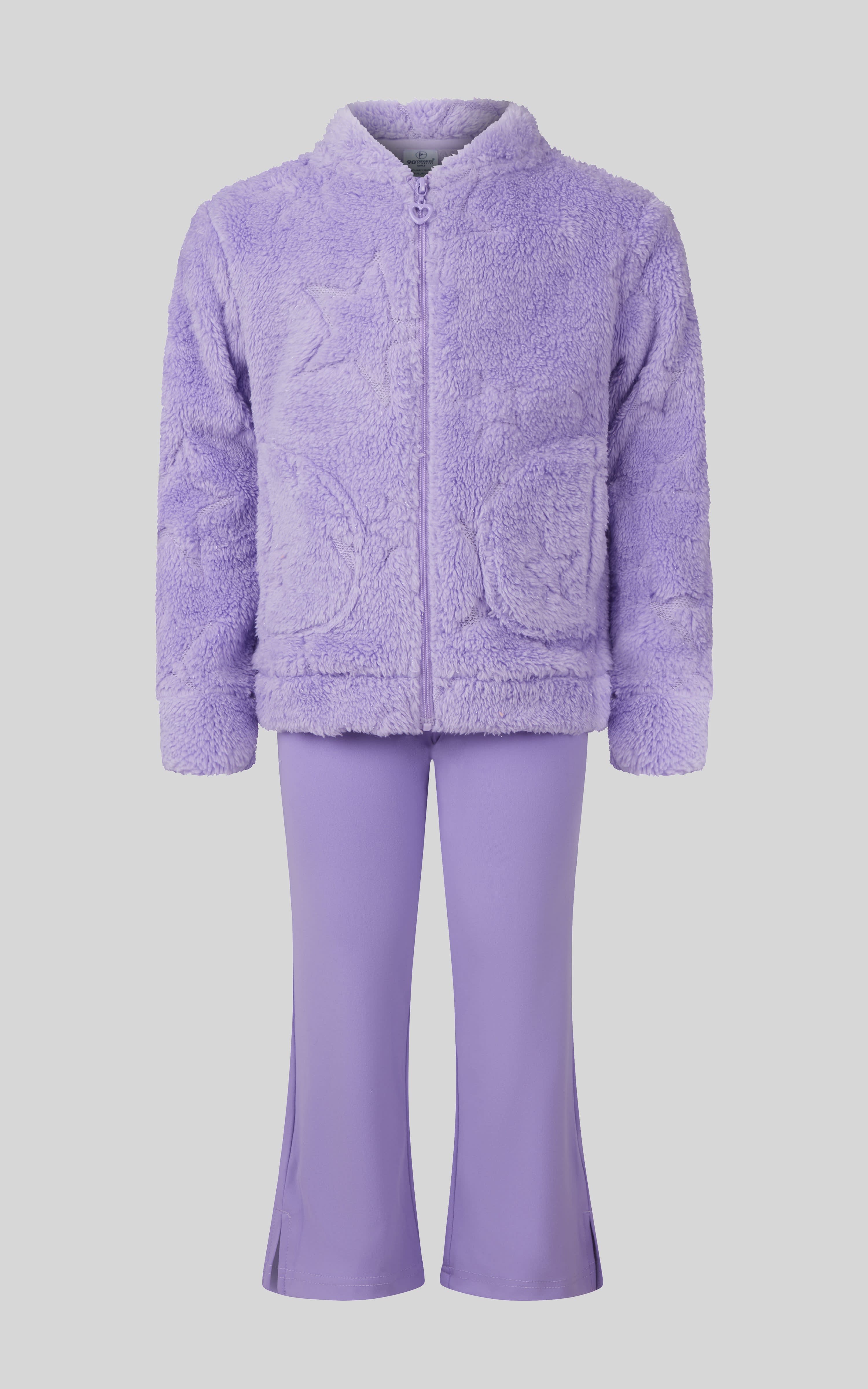 Toddler Girls 2 PC Jacquard Bomber Jacket and Flare Leg Pant - 90 Degree by Reflex