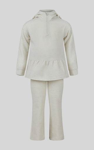 4-6X 3 PC Girls Confetti Half Zip Pullover + Flared Pant + Coin Purse Set