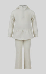 4-6X 3 PC Girls Confetti Half Zip Pullover + Flared Pant + Coin Purse Set