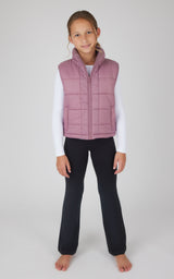 Girls Quilted Vest & Super Soft Top & Flare Legging Set - 90 Degree by Reflex