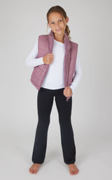 Girls Quilted Vest & Super Soft Top & Flare Legging Set - 90 Degree by Reflex