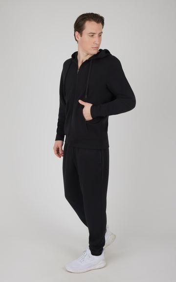 Sweat Suits Men ZHUER Men Sweat Suit Piece Outfit Casual Solid