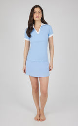 2 PC Nude Tech Polo and Lightstreme Skort Set - 90 Degree by Reflex