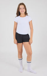Girls Heavenly Rib Phoebe Crop Tank & Running Shorts & Socks Set - 90 Degree by Reflex