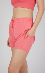 2 PC Seamless Longline Bra and 2 in 1 Short Set - 90 Degree by Reflex