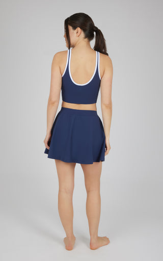 2 PC Nude Tech Tank and Skort Set