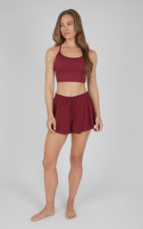 2 PC Seamless Bra and Ribbed 2 in 1 Running Short