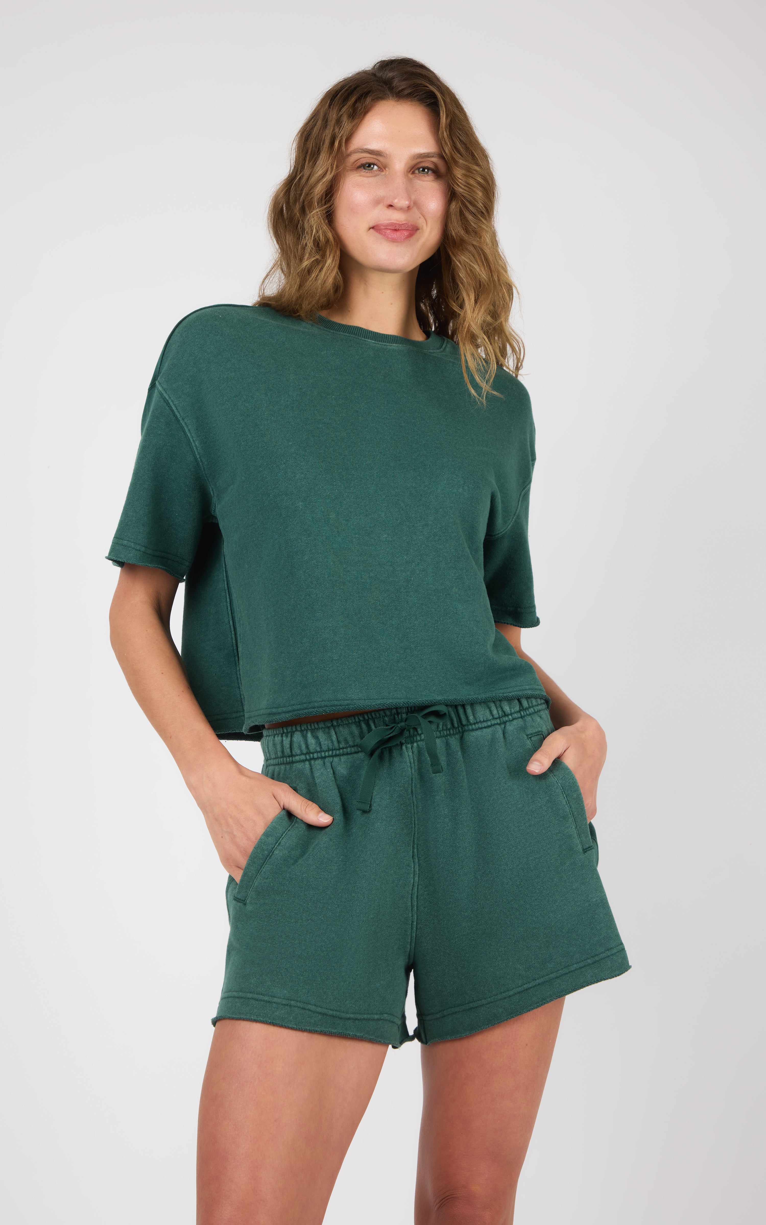 Loop Terry Mellow Cove Short Sleeve & Short Set - 90 Degree by Reflex