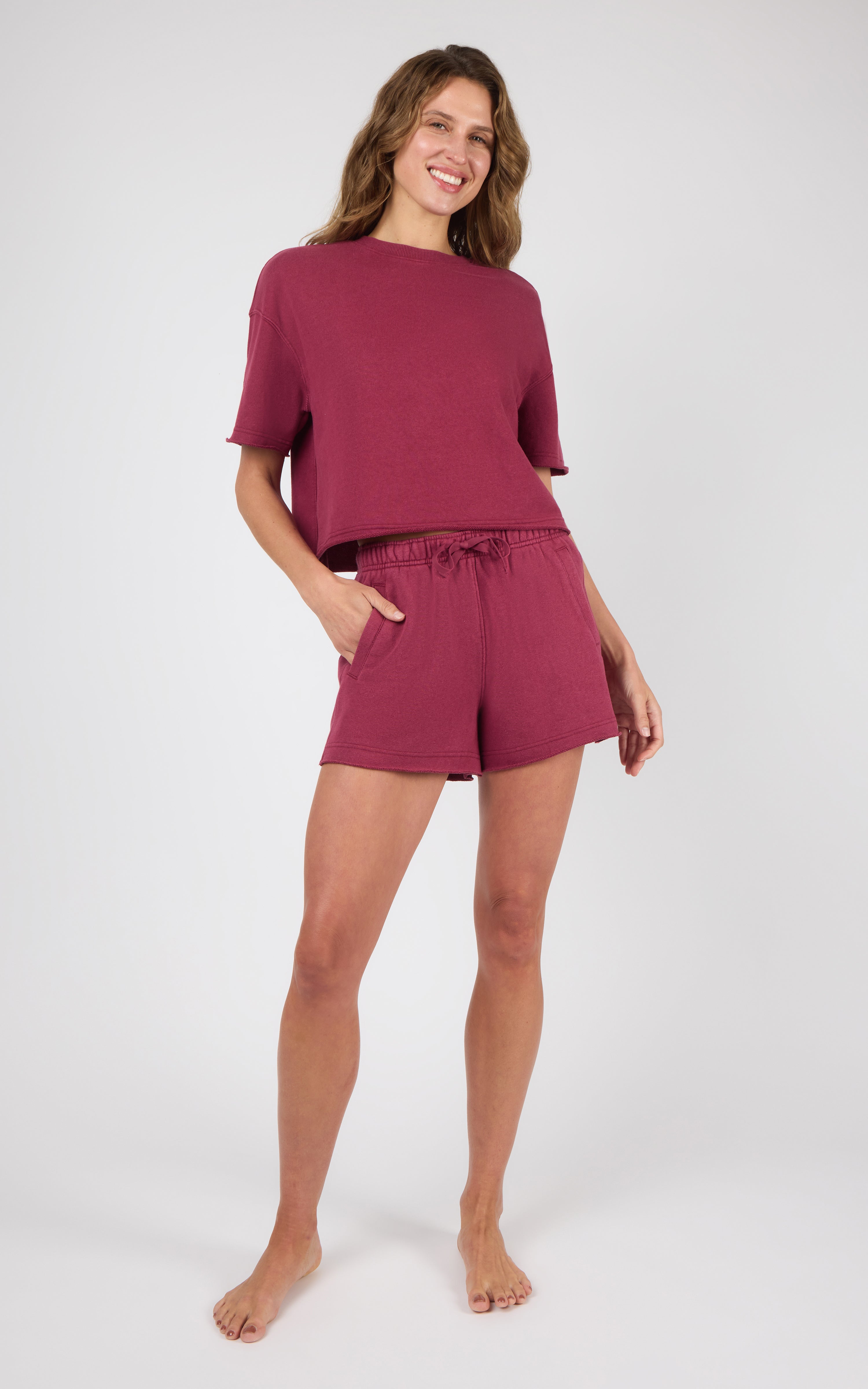 Loop Terry Mellow Cove Short Sleeve & Short Set - 90 Degree by Reflex