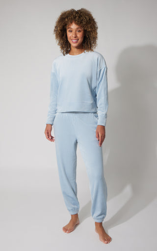 2 PC Dreamy Rib Crew Pullover and Jogger Set