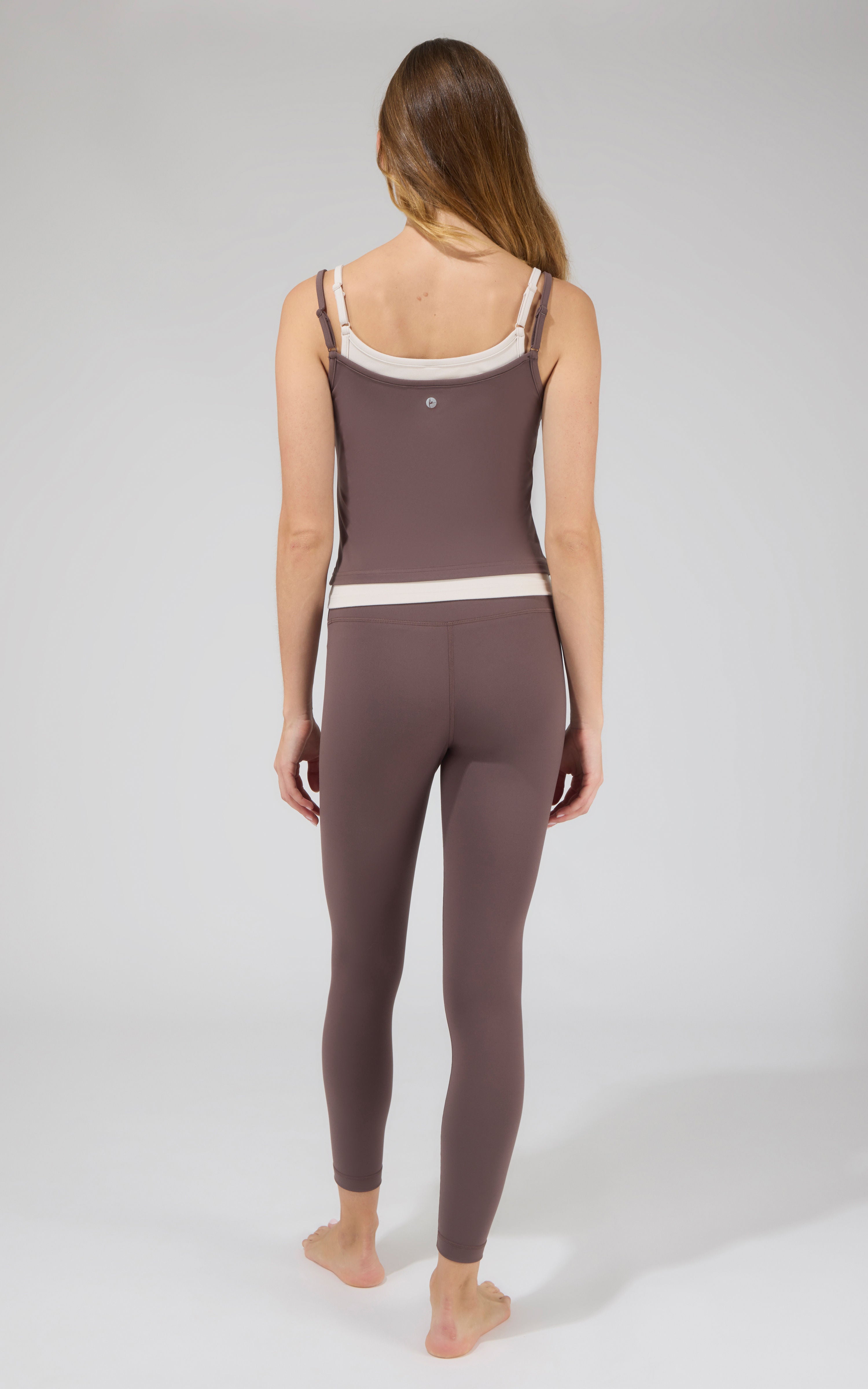 Butter Tech  Contrast Double Layer Tank with Adjustable Straps and Ankle Tight