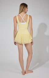 Lux Veda Bra Tank with Ruffled Short Set - 90 Degree by Reflex