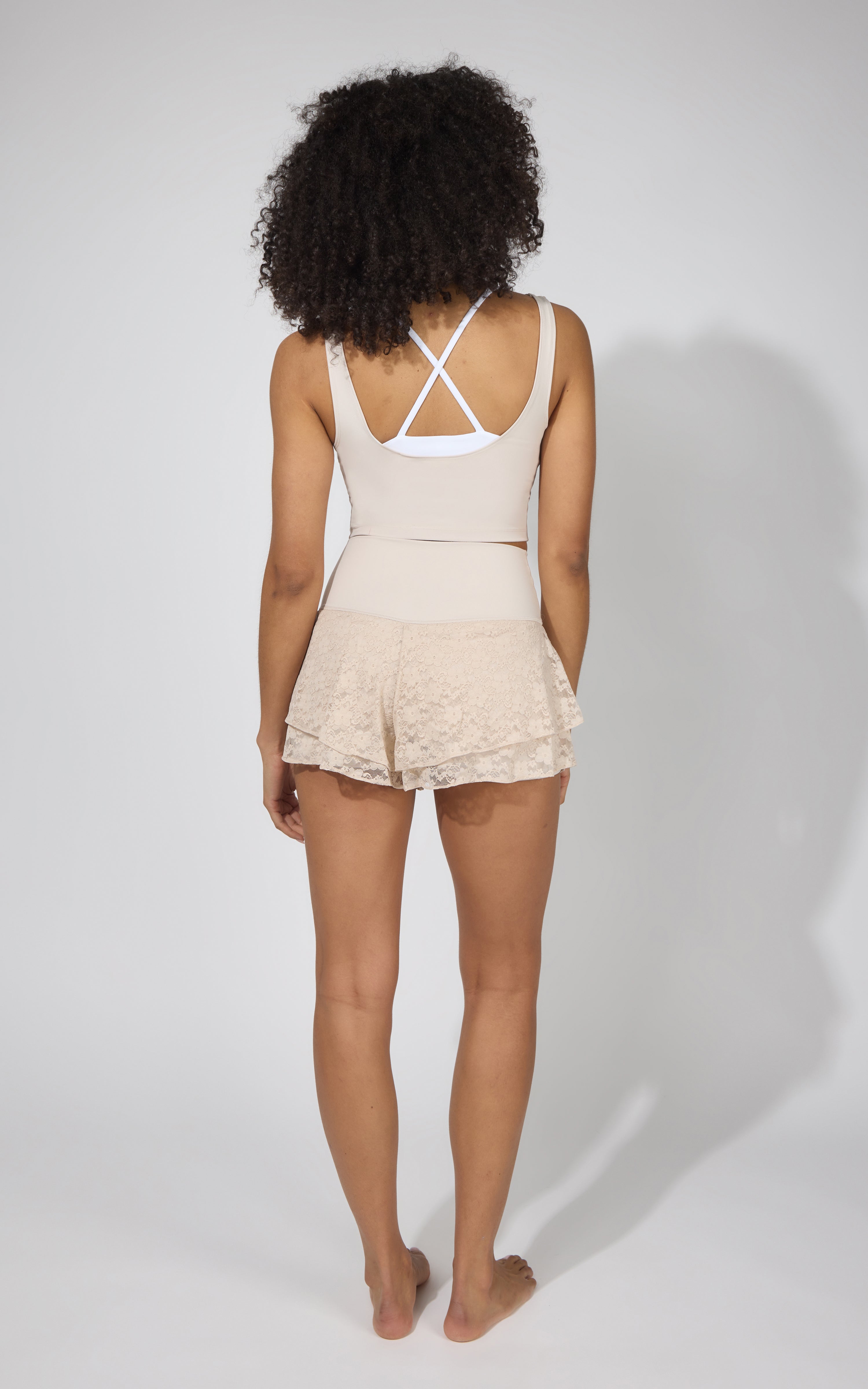 Lux Veda Bra Tank with Ruffled Skort Set - 90 Degree by Reflex