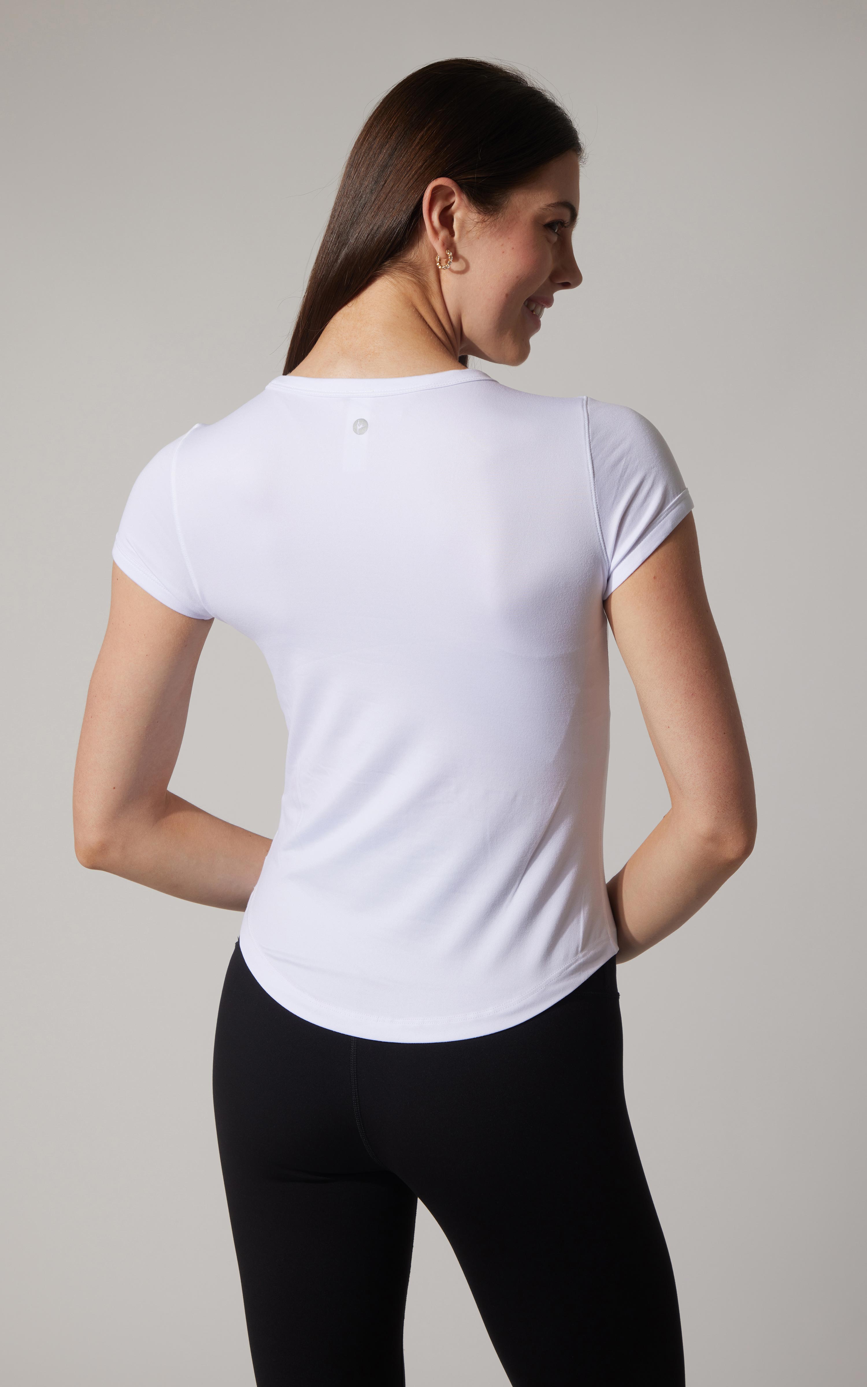 2 PK Super Soft Synergy High Crew Neck Short Sleeve Top and Crew Neck Top - 90 Degree by Reflex