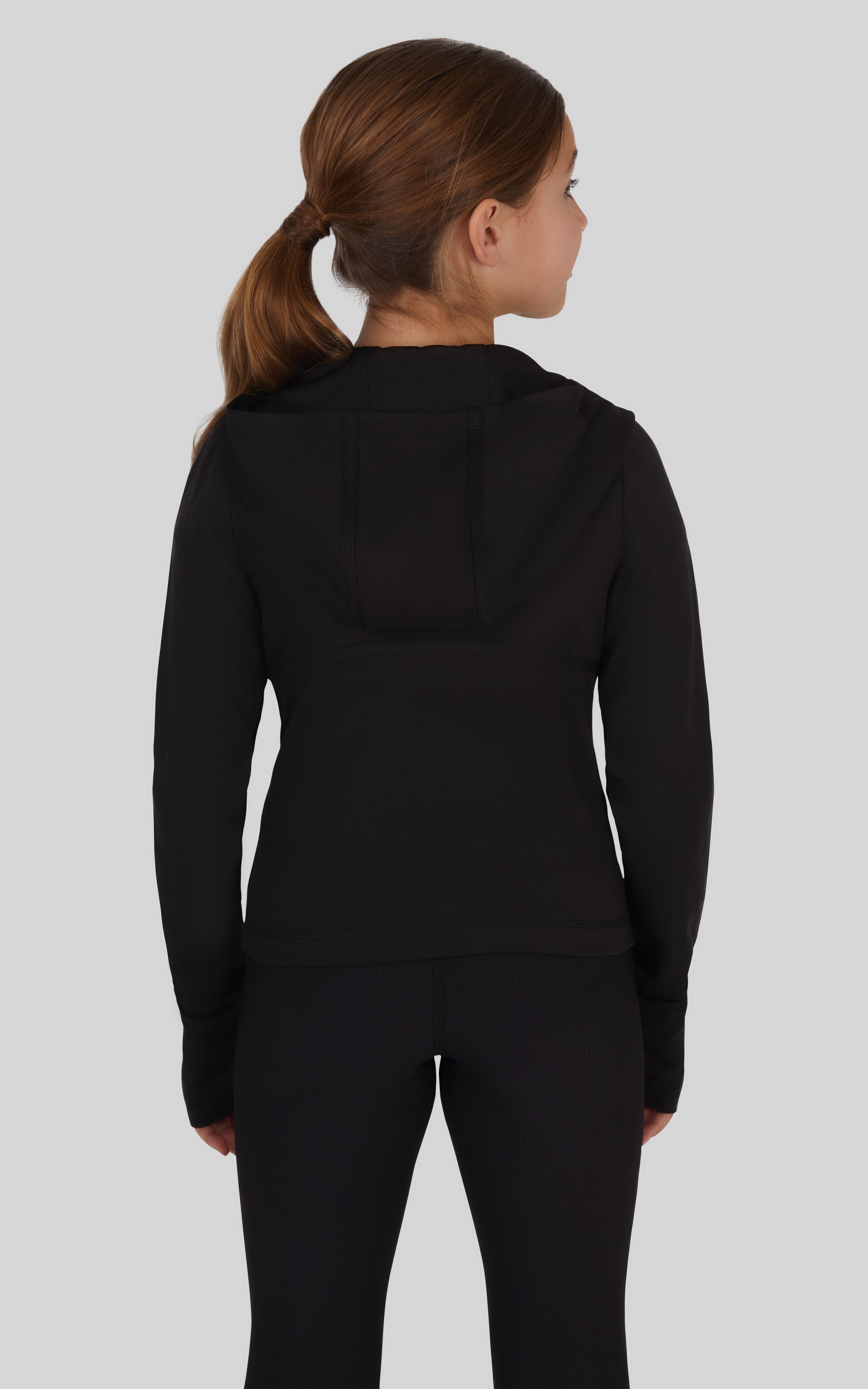 Girls Lux Full Zip Hooded Jacket - 90 Degree by Reflex