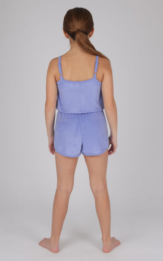 Girls Towel Terry Tie Waist Romper - 90 Degree by Reflex