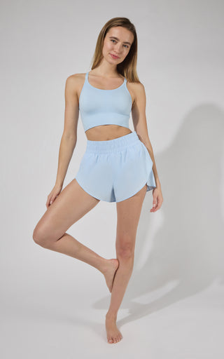 Seamless Rib Verta Bra & Lightstreme Crossover Running Short - 90 Degree by Reflex
