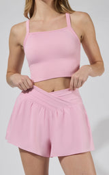 Seamless Bra Tank & Crossover Short Set