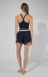 Seamless Ribbed Bra Tank w Crossover Waistband Skort - 90 Degree by Reflex