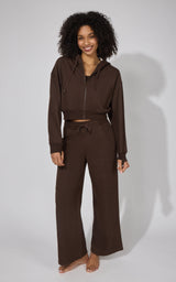 Baby Fleece Ashe Hoodie Jacket with Pocket & Drawstring + Baby Terry Somers Corset Tank with Front Rib Pan
