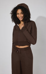 Baby Fleece Ashe Hoodie Jacket with Pocket & Drawstring + Baby Terry Somers Corset Tank with Front Rib Pan