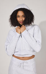 Baby Fleece Ashe Hoodie Jacket with Pocket & Drawstring + Baby Terry Somers Corset Tank with Front Rib Pan