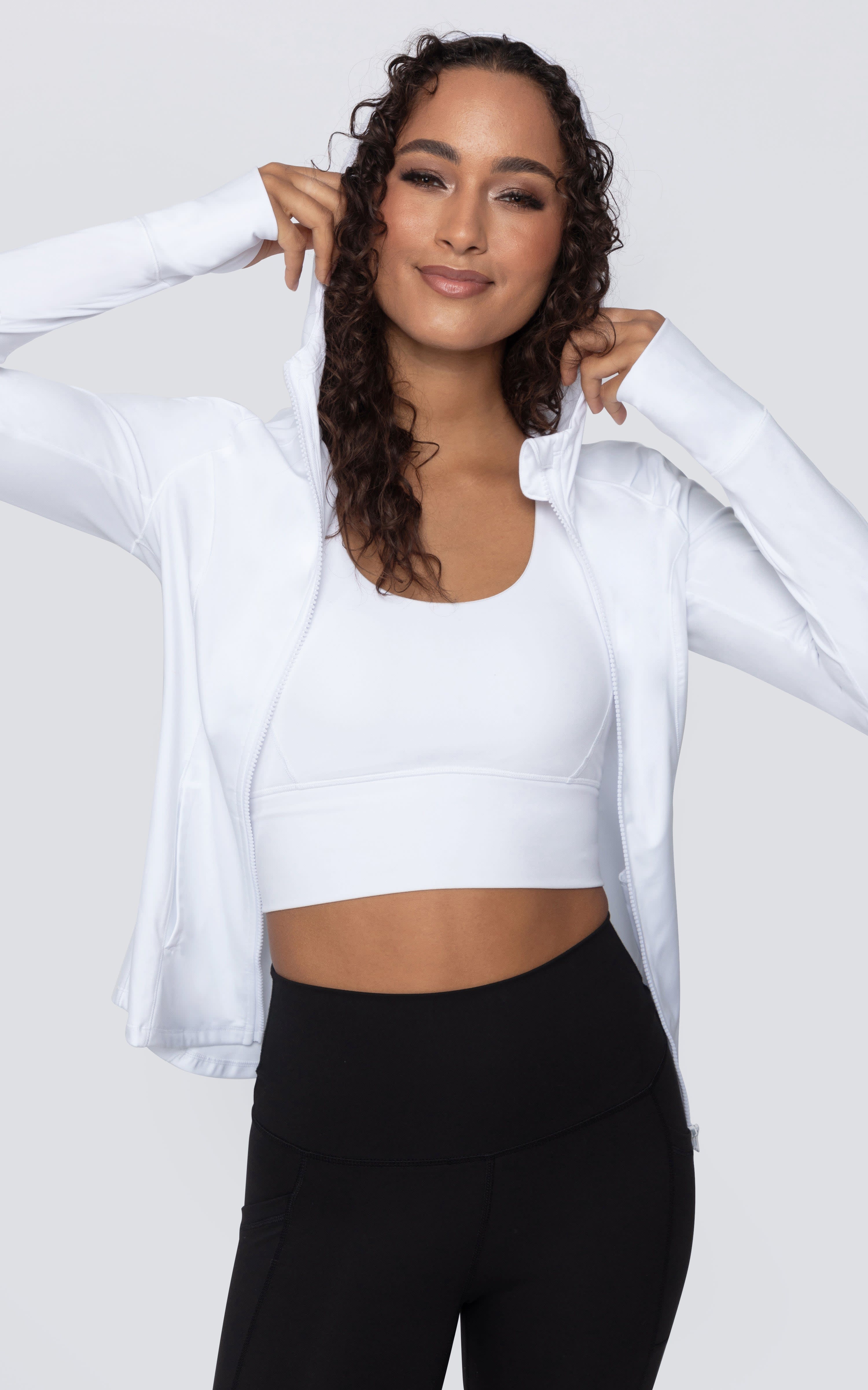 Slim Full Zip Hooded Jacket - 90 Degree by Reflex