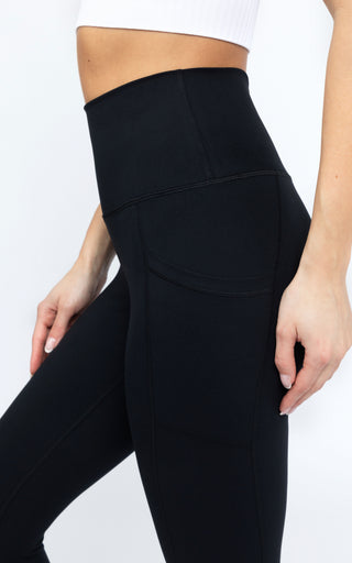 Interlock Tribeca Elastic Free Hi Rise Side Pocket Crop Tight - 90 Degree by Reflex