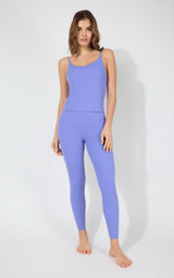 Nux Veloria Bra Tank & Contour Ankle Tight Set Deep Periwinkle