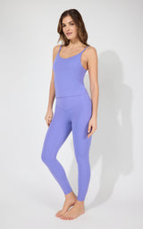 Nux Veloria Bra Tank & Contour Ankle Tight Set Deep Periwinkle