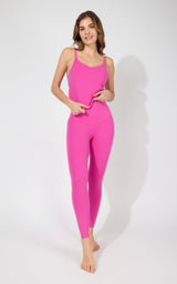 Nux Veloria Bra Tank & Contour Ankle Tight Set Rose Violet