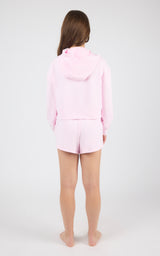 Girls Supreme Waffle Zoe Hoodie & Short Set - 90 Degree by Reflex