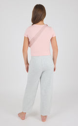 Girls Jerseytek Mabel Short Sleeve Tee & Barrel Sweatpant & Bag Set - 90 Degree by Reflex