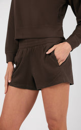 Plush Rib Avenlee Long Sleeve & New Flow Short Set