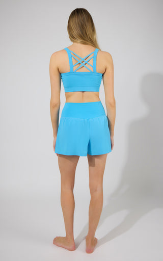 Strappy Back Bra Tank & Short Set - 90 Degree by Reflex