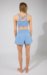 Strappy Back Bra Tank & Short Set - 90 Degree by Reflex